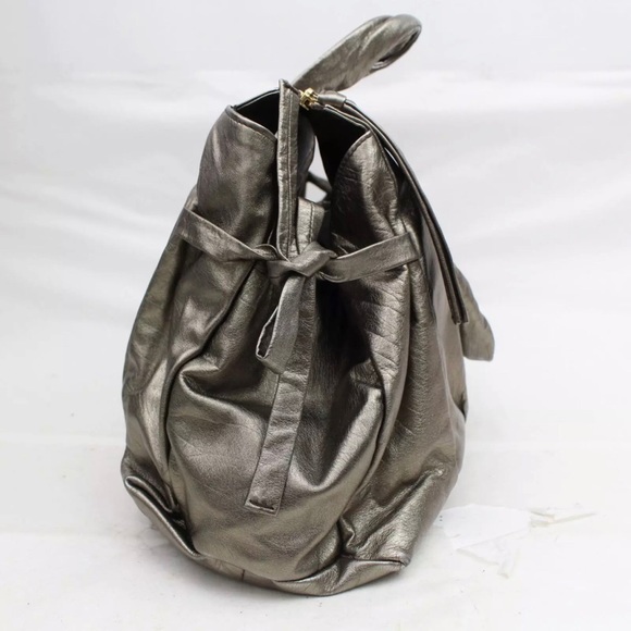 Authentic Gucci Metallic Hysteria Tie Side Bag RARE VINTAGE SATCHEL - Picture 2 of 8